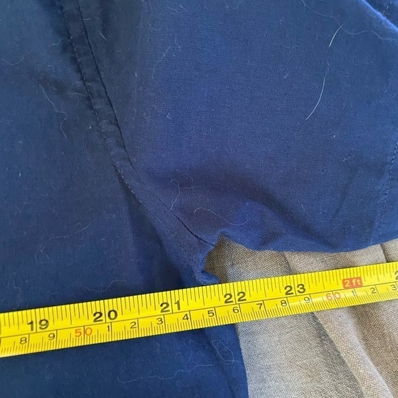 Onia Men’s Button Down Shirt Size M Navy Casual Short Sleeve Shirt Linen Blend - Picture 8 of 8